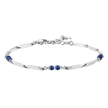 Cargar imagen en el visor de la galería, Bracciale da uomo in Acciaio con pietre lapis Luca Barra BA1870
