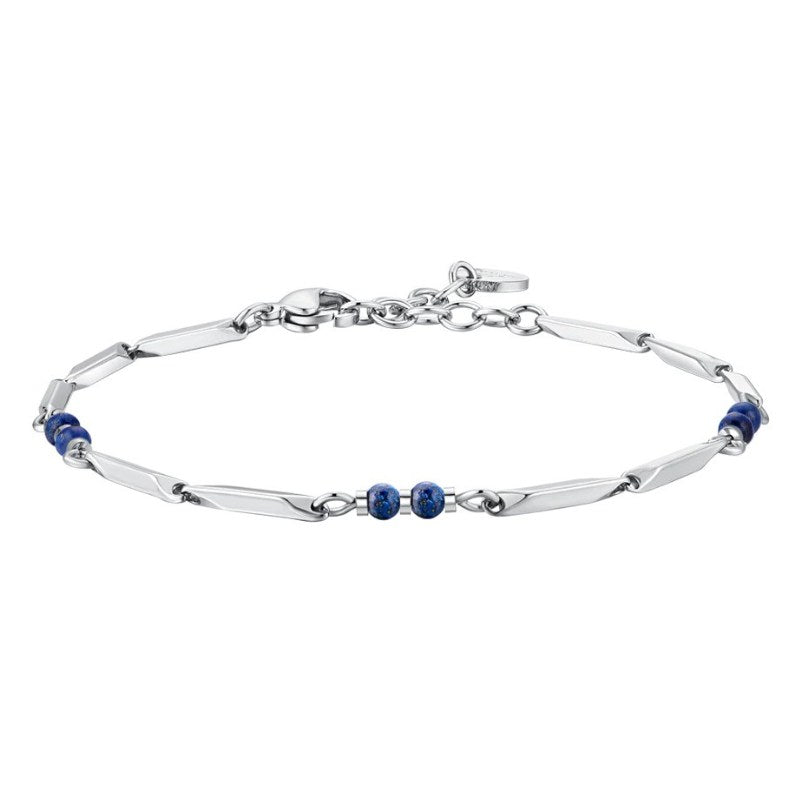 Bracciale da uomo in Acciaio con pietre lapis Luca Barra BA1870