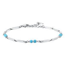 Cargar imagen en el visor de la galería, Bracciale da uomo in Acciaio con Pietre Turchesi Luca Barra BA1871

