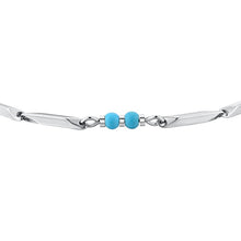 Cargar imagen en el visor de la galería, Bracciale da uomo in Acciaio con Pietre Turchesi Luca Barra BA1871
