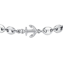 Cargar imagen en el visor de la galería, Bracciale da uomo in Acciaio con ancora Luca Barra BA1875
