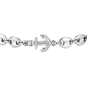 Bracciale da uomo in Acciaio con ancora Luca Barra BA1875