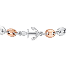 Cargar imagen en el visor de la galería, Bracciale da uomo in Acciaio con ancora Luca Barra BA1877
