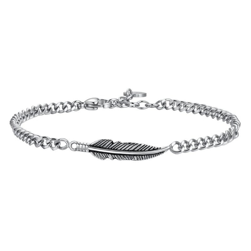 Bracciale da uomo in Acciaio con piuma Luca Barra BA1879