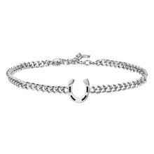 Cargar imagen en el visor de la galería, Bracciale da uomo in Acciaio con ferro di cavallo Luca Barra BA1881
