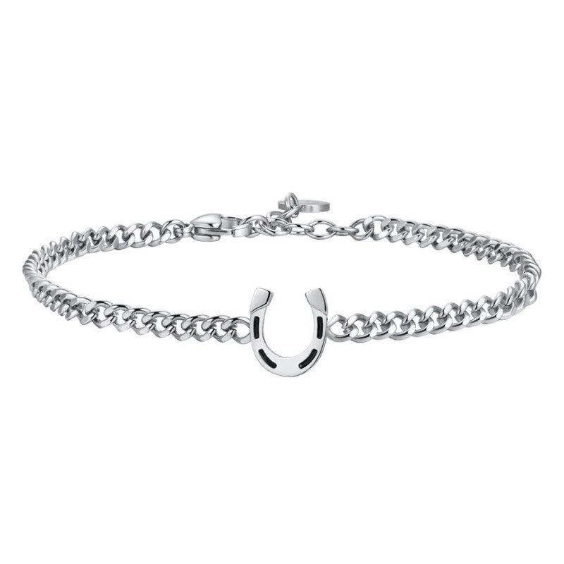 Bracciale da uomo in Acciaio con ferro di cavallo Luca Barra BA1881
