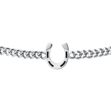 Cargar imagen en el visor de la galería, Bracciale da uomo in Acciaio con ferro di cavallo Luca Barra BA1881
