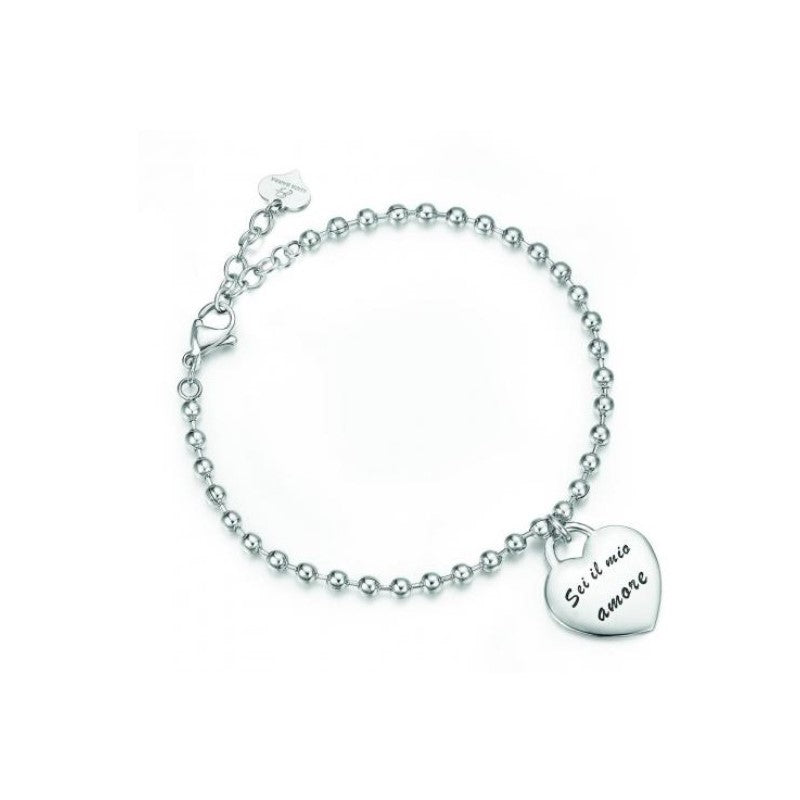 Bracciale da donna in acciaio con pendente Luca Barra BK1471