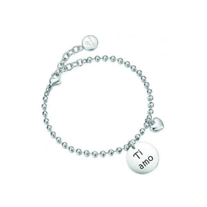 Bracciale da donna in acciaio con pendente Luca Barra BK1482