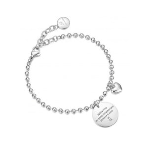 Bracciale da donna in acciaio con pendente Luca Barra BK1483