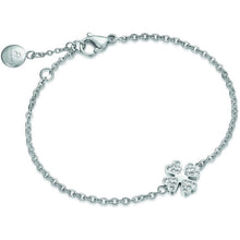 Cargar imagen en el visor de la galería, Bracciale da donna in acciaio con ciondolo quadrofoglio Luca Barra BK1496
