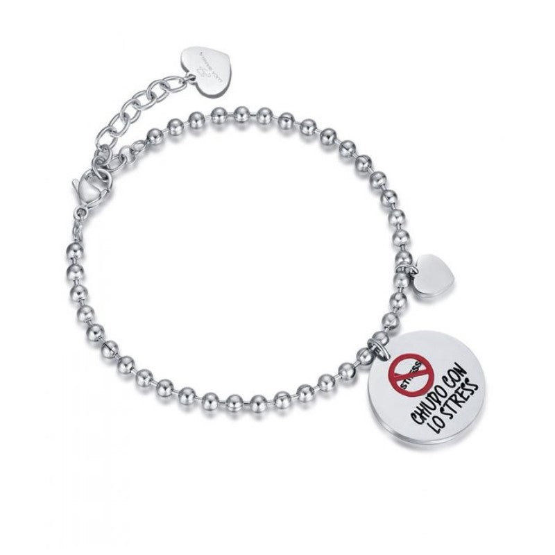 Bracciale da donna in acciaio con pendente Luca Barra BK1792