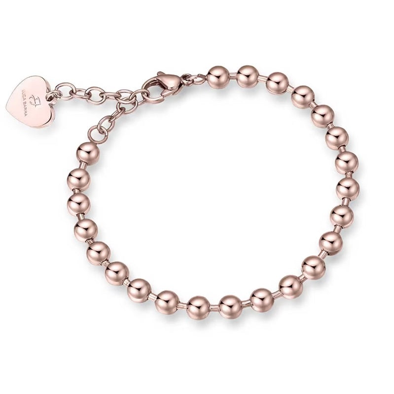 Pulsera de mujer Luca Barra BK1795 de acero oro rosa