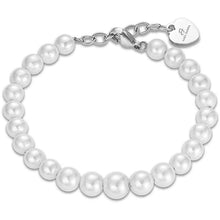 Carica l&#39;immagine nel visualizzatore di Gallery, Bracciale da donna in acciaio con perle Luca Barra BK2100
