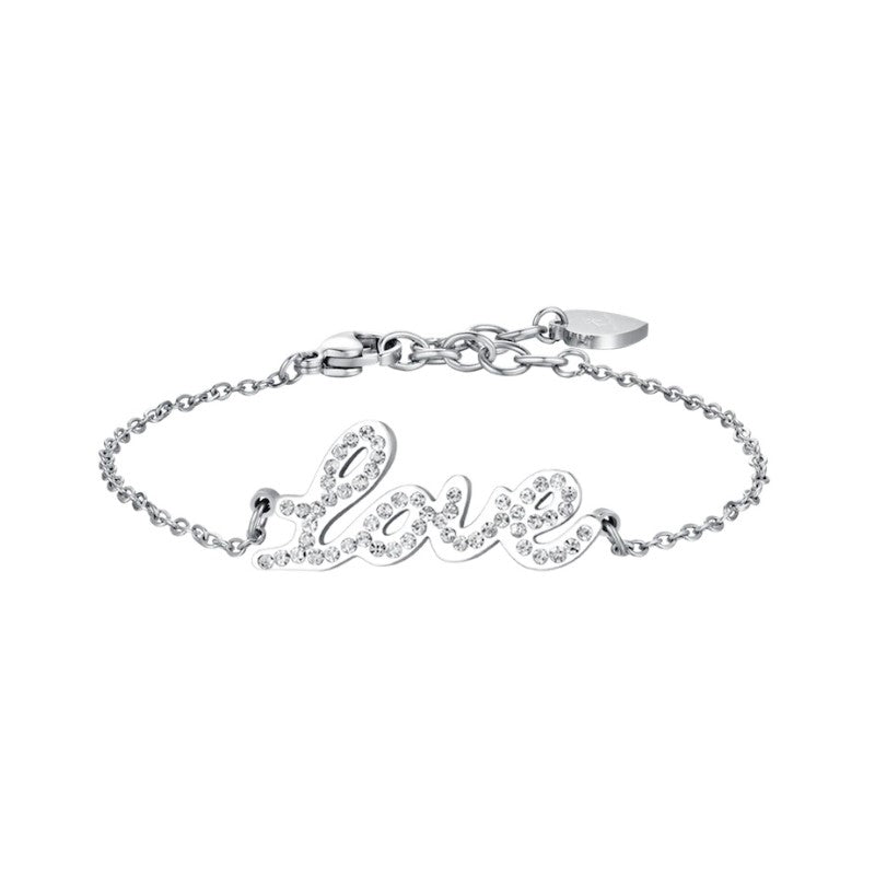 Bracciale da donna in acciaio elemento Love Luca Barra BK2402