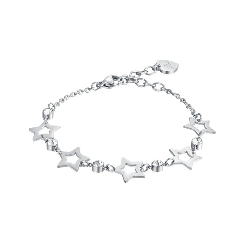 Bracciale da donna in acciaio con stelle Luca Barra BK2408
