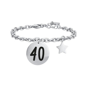 Pulsera de acero para mujer "40" "Lo mejor está por venir" Luca Barra BK2498