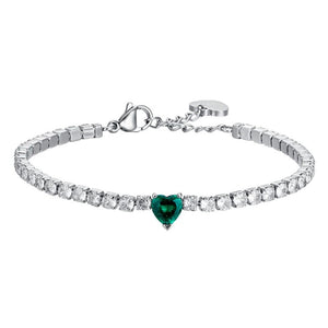 Women's tennis bracelet with heart Luca Barra BK2520