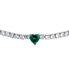 Load image into Gallery viewer, Women&#39;s tennis bracelet with heart Luca Barra BK2520
