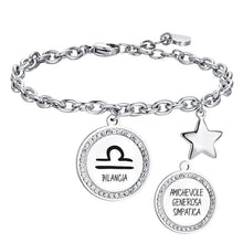 Load image into Gallery viewer, Women&#39;s steel bracelet Zodiac sign “Libra” Luca Barra BK2547
