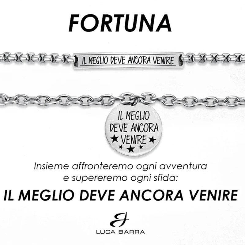 Pair of Luca Barra steel bracelets BK2584