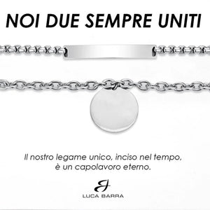 Par de pulseras de acero Luca Barra BK2586