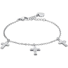 Load image into Gallery viewer, Luca Barra BK2588 women&#39;s steel bracelet with crosses
