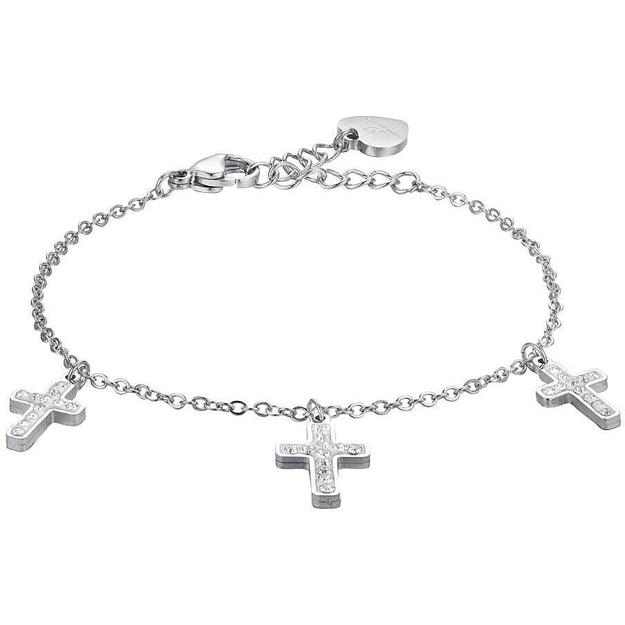 Luca Barra BK2588 women's steel bracelet with crosses