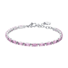 Load image into Gallery viewer, Bracciale da donna in acciaio con zirconi Luca Barra BK2630
