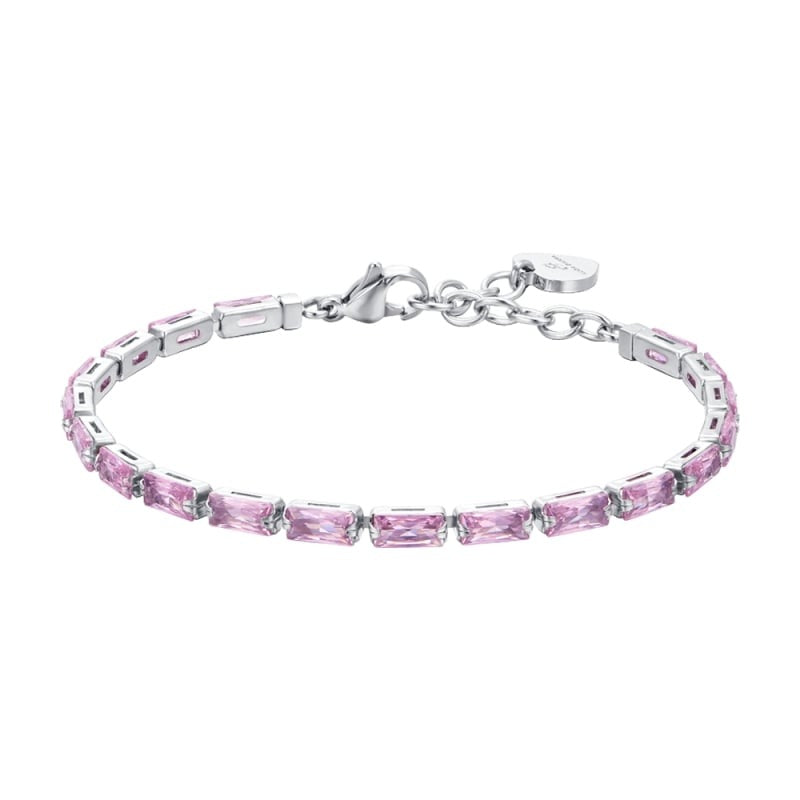 Bracciale da donna in acciaio con zirconi Luca Barra BK2630