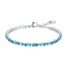 Cargar imagen en el visor de la galería, Bracciale tennis da donna in acciaio con zirconi Luca Barra BK2631
