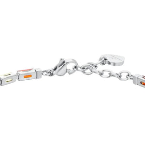 Bracciale tennis da donna in acciaio con cristalli multicolor Luca Barra BK2632