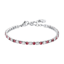 Cargar imagen en el visor de la galería, Bracciale tennis da donna in acciaio con cristalli Luca Barra BK2635
