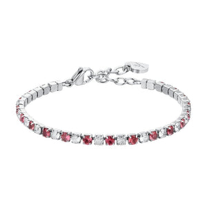 Bracciale tennis da donna in acciaio con cristalli Luca Barra BK2635