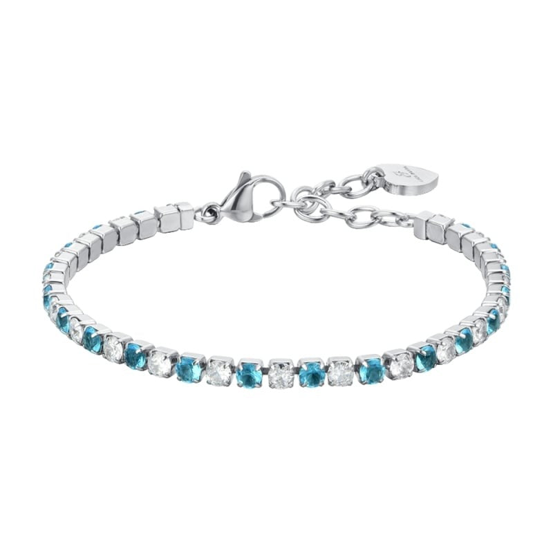 Bracciale tennis da donna in acciaio con cristalli Luca Barra BK2636