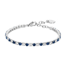 Cargar imagen en el visor de la galería, Bracciale tennis da donna in acciaio con cristalli Luca Barra BK2637
