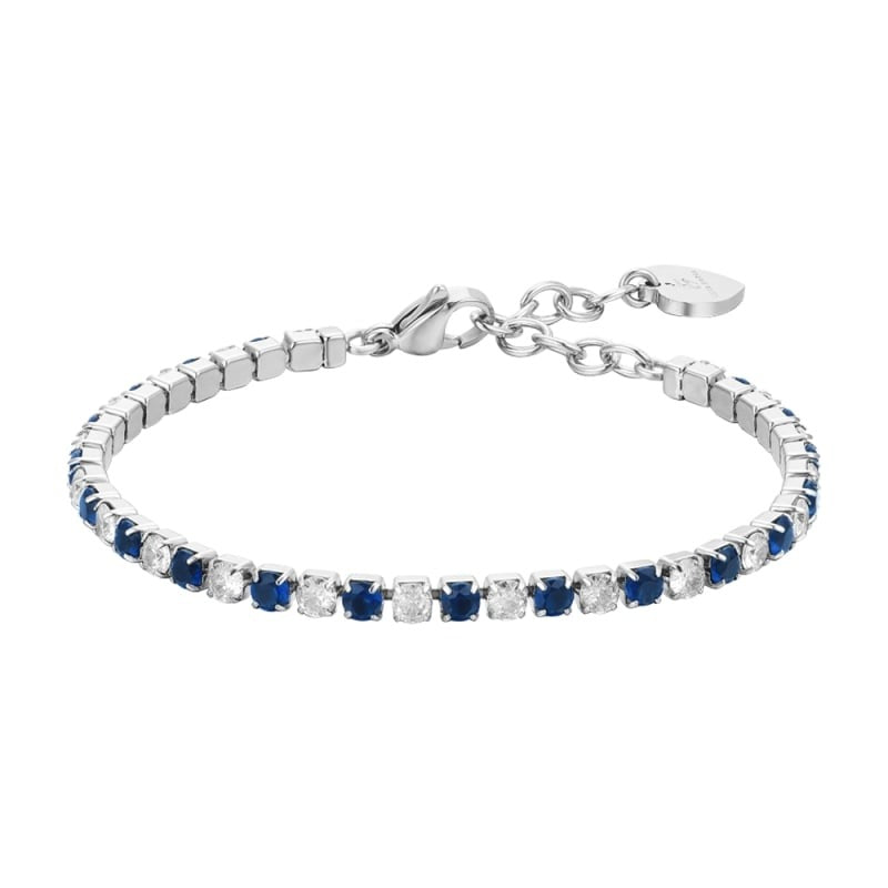 Bracciale tennis da donna in acciaio con cristalli Luca Barra BK2637