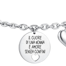 Load image into Gallery viewer, Bracciale da Donna in acciaio Luca Barra Il cuore di una Nonna BK2643
