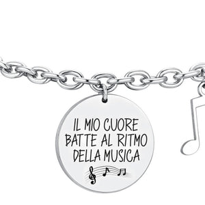 Bracciale da Donna in acciaio Luca Barra Nota musicale BK2644