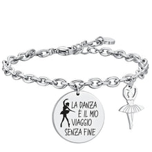 Cargar imagen en el visor de la galería, Bracciale da Donna in acciaio Luca Barra Ballerina BK2645
