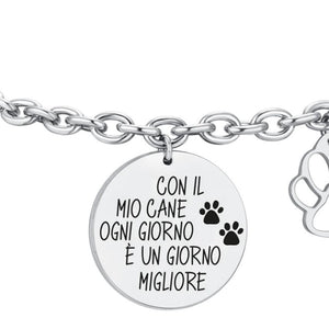 Bracciale da Donna in acciaio Luca Barra Cane BK2646