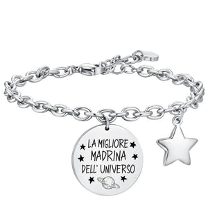 Bracciale da Donna in acciaio Luca Barra madrina BK2649