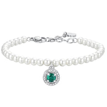 Cargar imagen en el visor de la galería, Bracciale da Donna in acciaio Luca Barra con perle e zirconi BK2662
