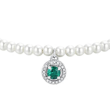 Cargar imagen en el visor de la galería, Bracciale da Donna in acciaio Luca Barra con perle e zirconi BK2662
