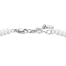 Cargar imagen en el visor de la galería, Bracciale da Donna in acciaio Luca Barra con perle e zirconi BK2662
