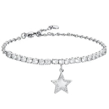 Cargar imagen en el visor de la galería, Bracciale tennis da donna in acciaio con cristalli Luca Barra BK2673
