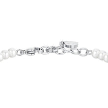 Carica l'immagine nel visualizzatore di Gallery, Bracciale da donna in acciaio con perle e cuore Luca Barra BK2690
