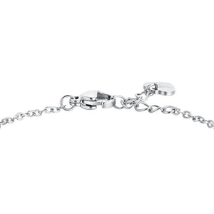 Bracciale da Donna in acciaio con quadrifoglio e corni Luca Barra BK2691