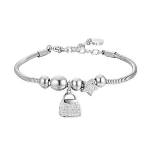 Bracciale da donna in acciaio con cristalli Luca Barra BK2702