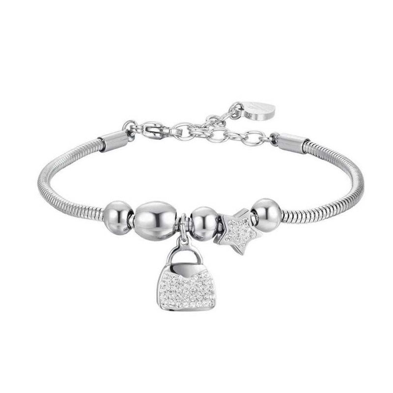 Bracciale da donna in acciaio con cristalli Luca Barra BK2702